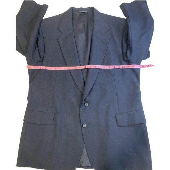 Heisman Trophy Collection Suit Mens Large Navy 2 Piece Made in USA 2 Button - Picture 8 of 16